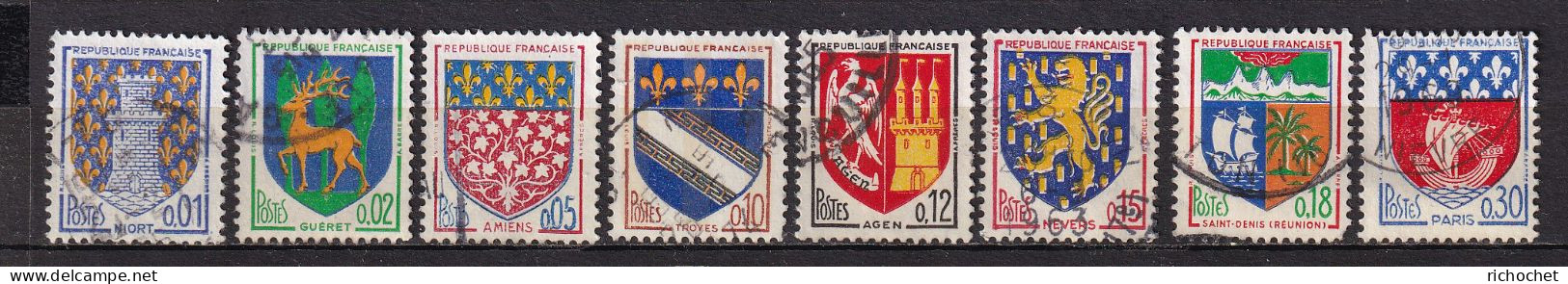 France  1351 A à 1354 B ° - Gebruikt