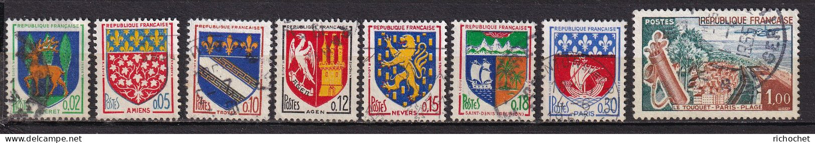 France  1351B à 1354 B + 1355 ° - Oblitérés