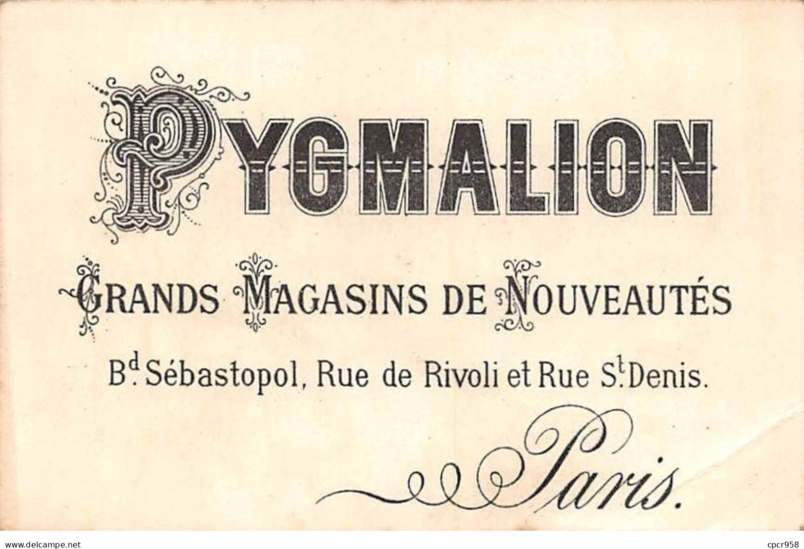 Chromos -COR11165 - A. Pygmalion - Hommes - Drapeau- Tambour- Maison - 7x11cm Env. - Other & Unclassified