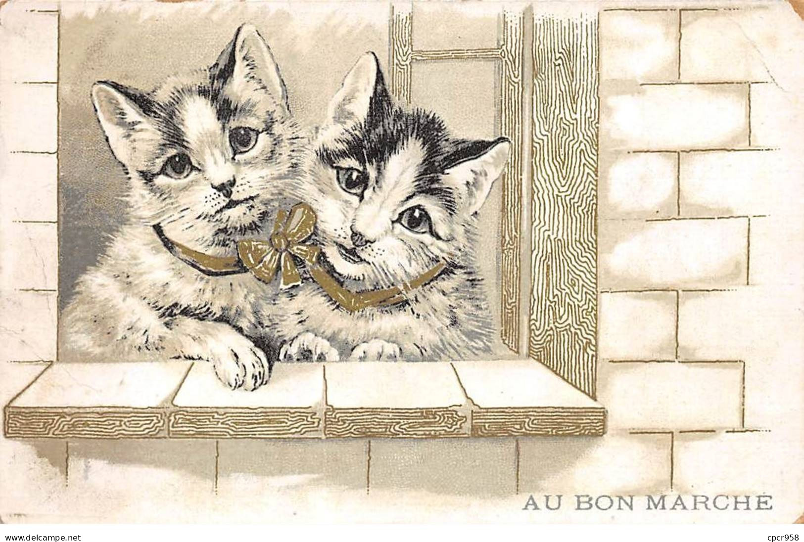 Chromos -COR11167 - Au Bon Marché - Chats - 8x13cm Env. - Au Bon Marché