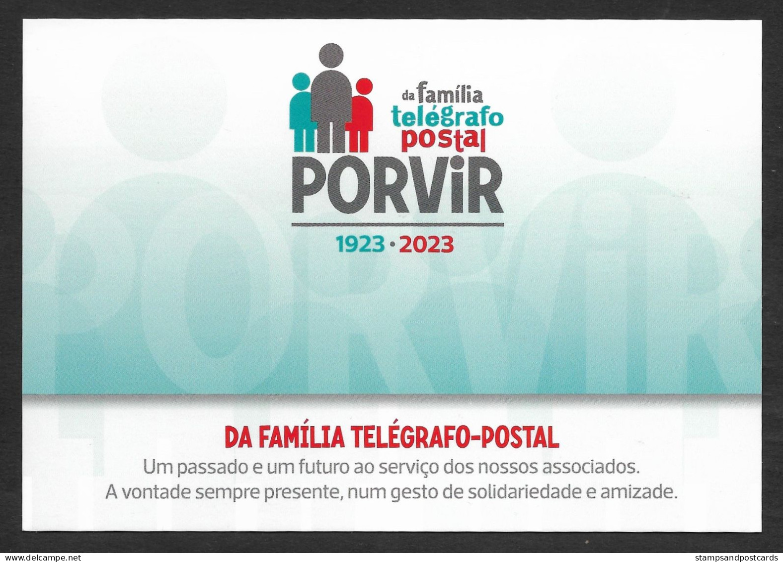 Portugal Entier Postal 2023 Centenaire O Porvir Mutuelle Des Postiers Cachet Postal Workers Mutual Stationery Pmk - Postwaardestukken