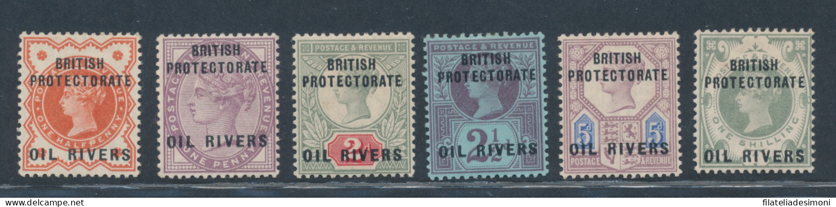 1892 Niger Coast Protectorate SG N. 1/6 British Protectorate Oil River, MH* - Altri & Non Classificati