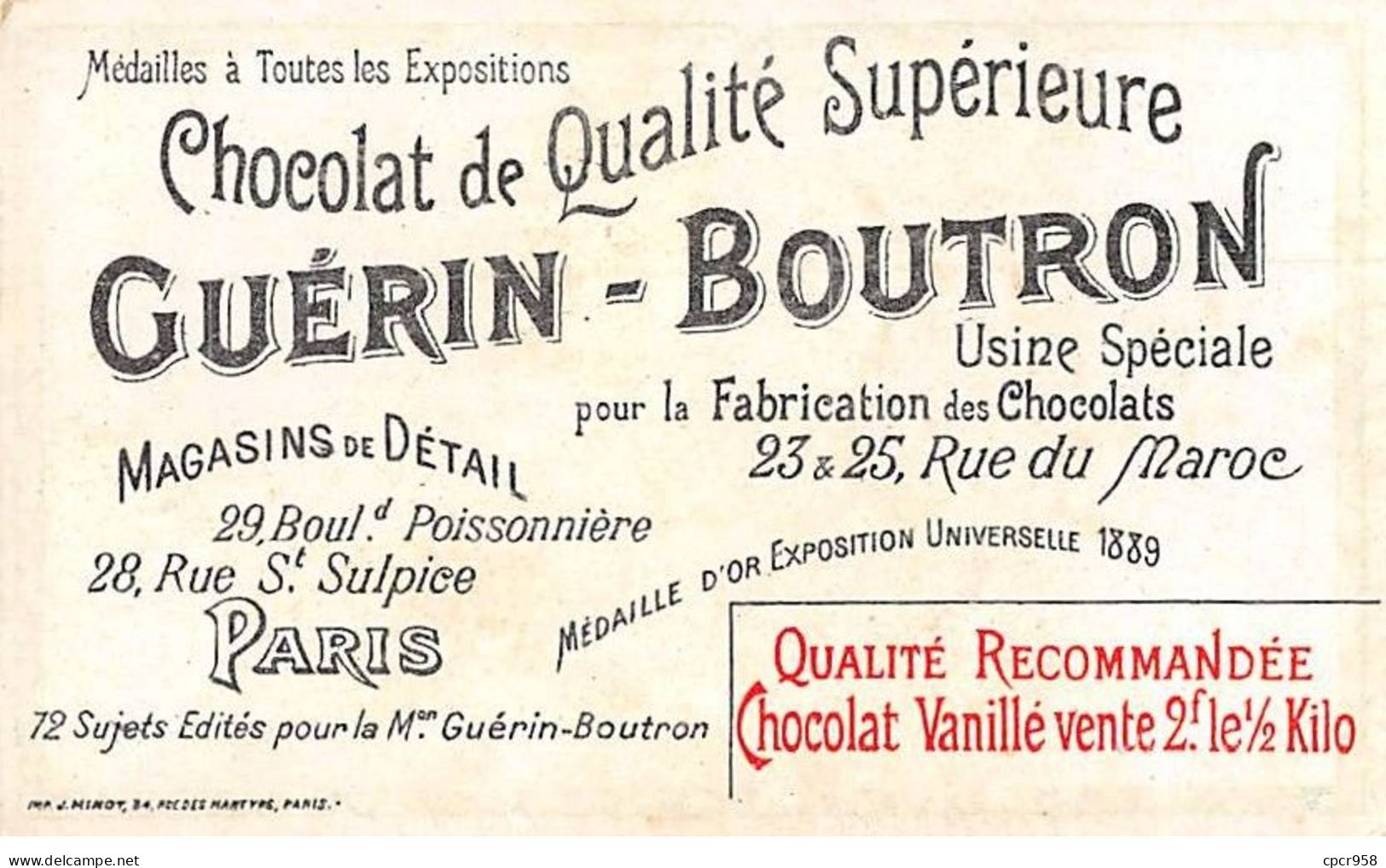 Chromos - COR10134- Chocolat Guérin-Boutron - Louis XVI à Un Grenadier Qui Le Rassurait... -    6x10 Cm Environ - Duroyon & Ramette