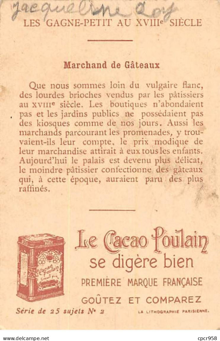 Chromos -COR12005 - Chocolat Poulain Orange - Marchand De Gâteaux - Fille - Arbres  - 7x10cm Env. - Poulain