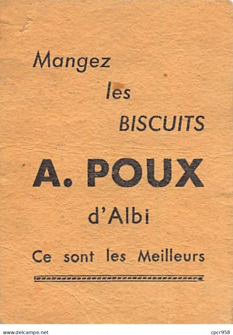 Chromos -COR12000 - Biscuits A. Poux D'Albi - Homme - Tour - Arbre - Oiseau - 6x8cm Env. - Altri & Non Classificati