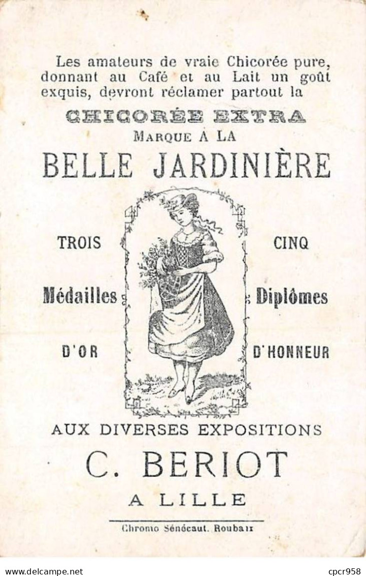 Chromos -COR11992 - Chicorée La Belle Jardinière - Canotiers - Filles - Bateau - 7x11cm Env. - Tee & Kaffee