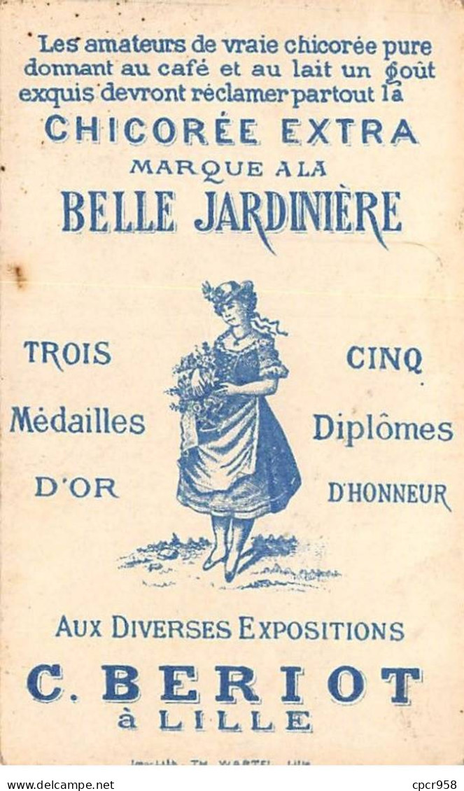 Chromos -COR11987 - Chicorée La Belle Jardinière - Fillettes - Jeu - Plantes - 6x11cm Env. - Tee & Kaffee