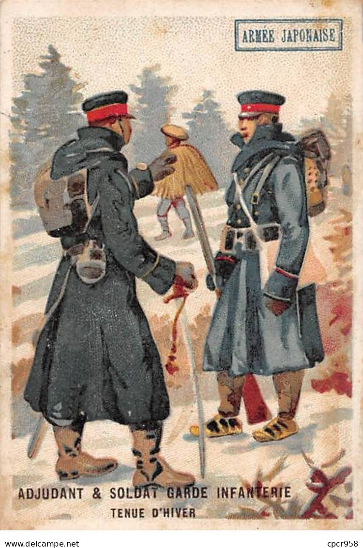 Chromos -COR11785 - Chocolat Grondard - Adjudant - Soldat Garde Infanterie - Tenue D'hiver  -  7x10cm Env. - Sonstige & Ohne Zuordnung