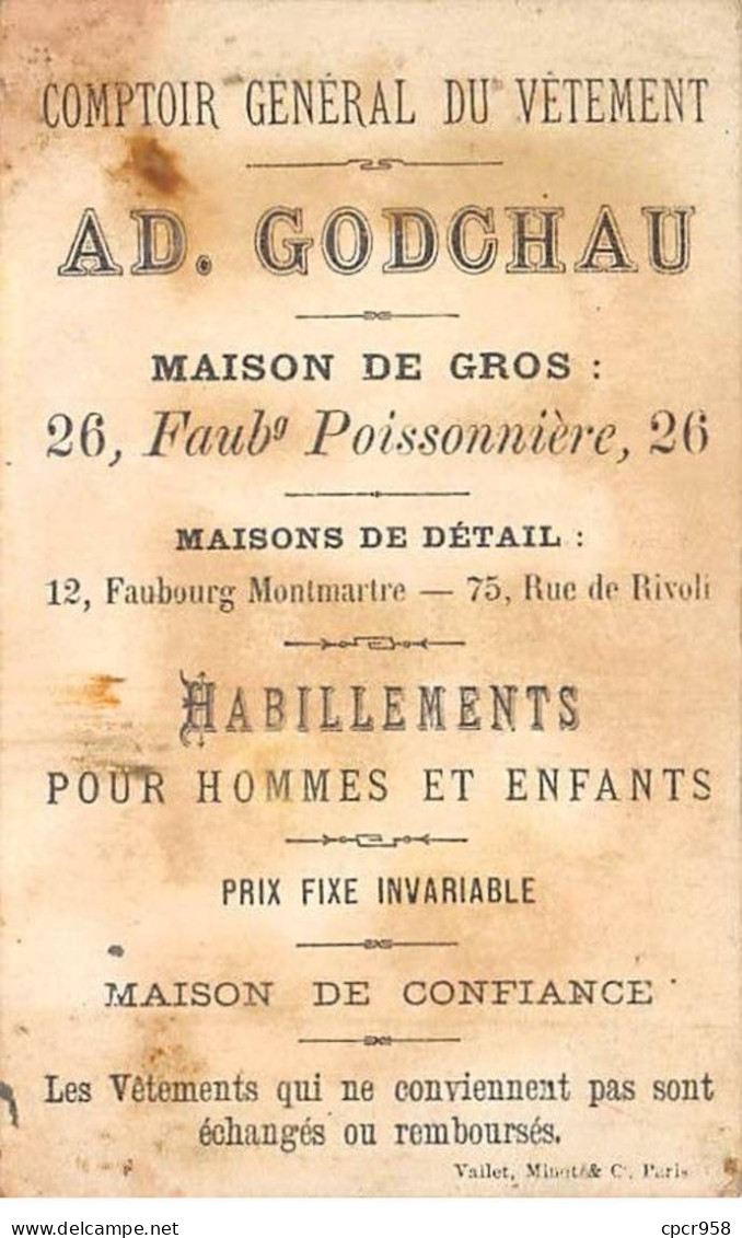 Chromos -COR11777 - Chocolat Félix Potin - Magasin AD. Godchau - Garçons - Jambon  -  6x10cm Env. - Autres & Non Classés
