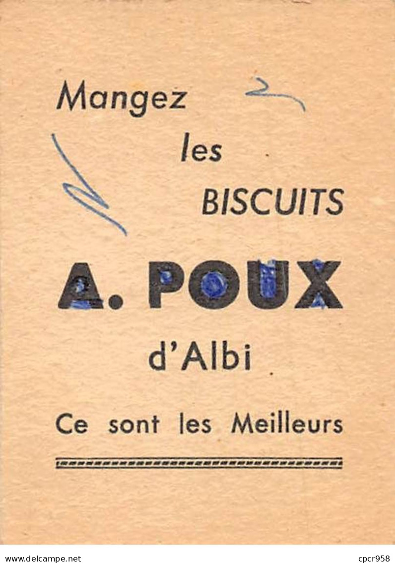 Chromos -COR11974 - Biscuits A. Poux D'Albi - Maître - Globe - Livre -  6x8cm Env. - Autres & Non Classés