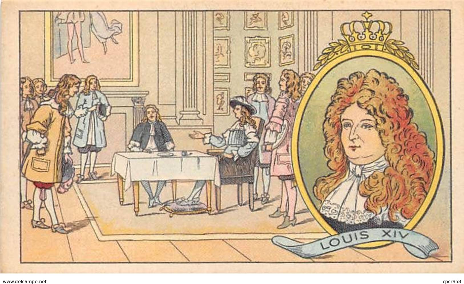 Chromos -COR11969 - La Régiodine -  Louis XIV - Hommes -Femmes - Table -  6x10cm Env. - Sonstige & Ohne Zuordnung