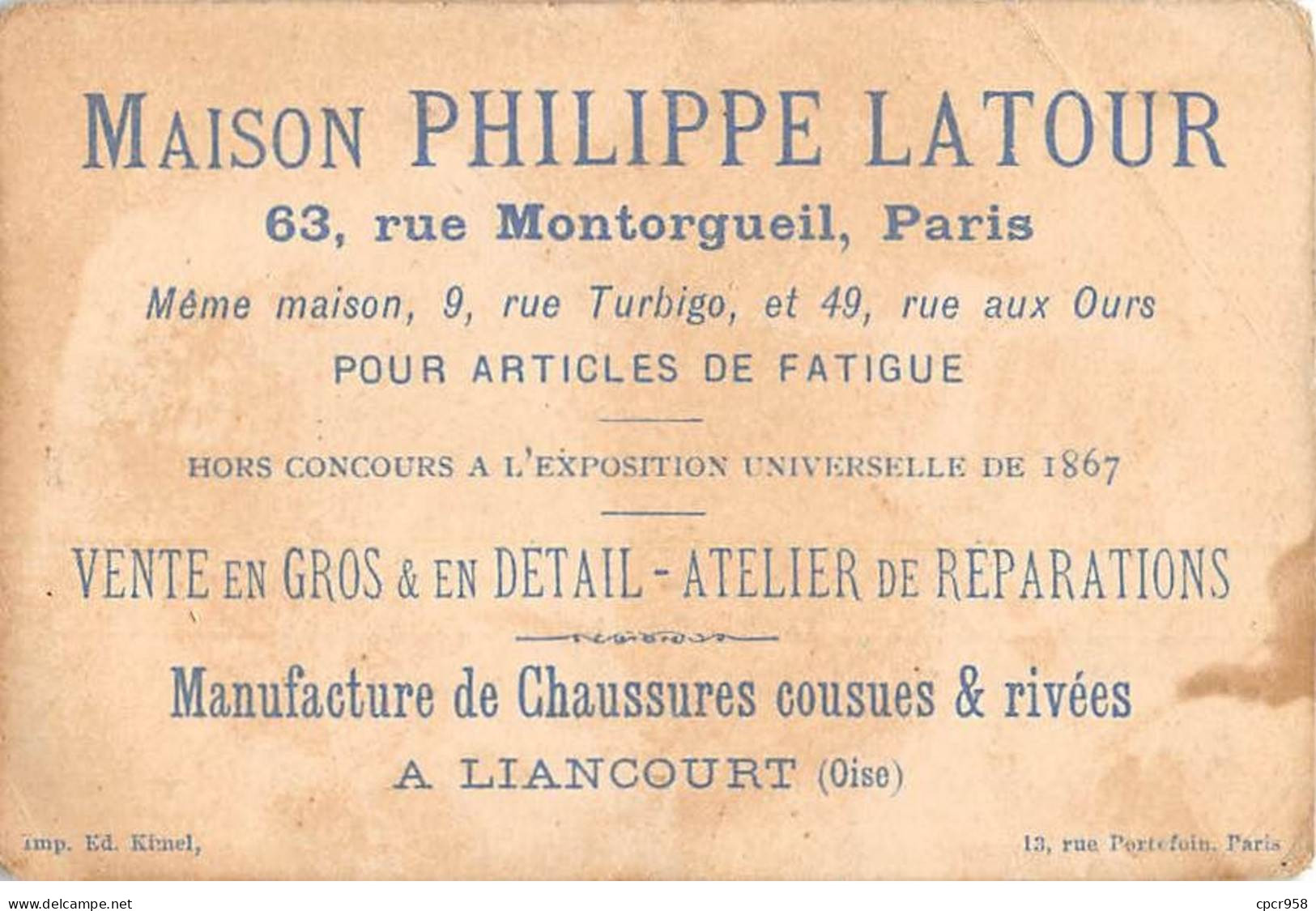 Chromos -COR11954 - Maison Philippe Latour - Homme - Jeu D'échecs - Fond Or  -  7x11cm Env. - Autres & Non Classés