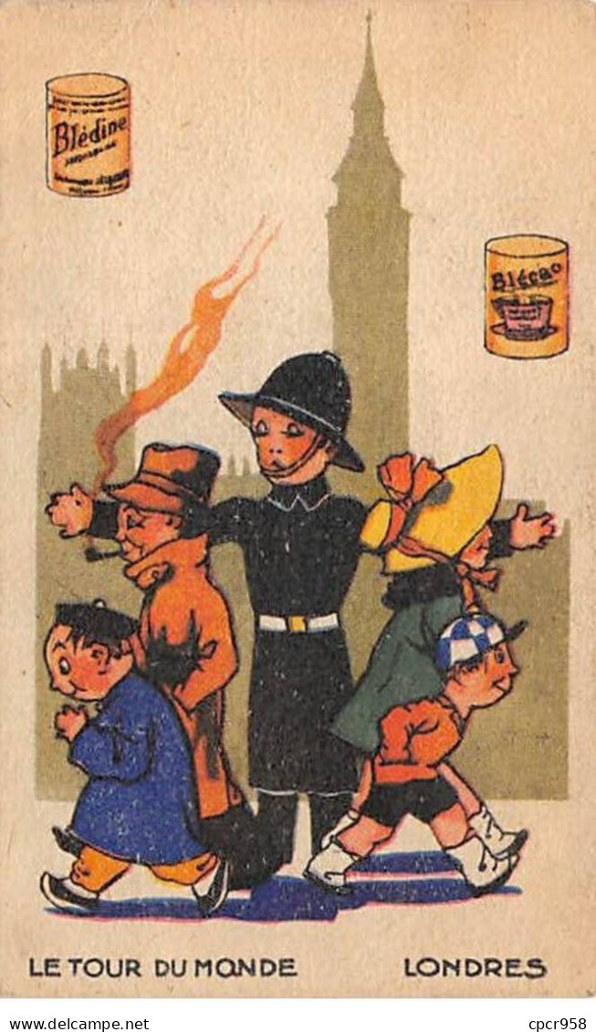 Chromos -COR11946 - Blédine - Londres - Enfants - Policiers - Homme - Femme  -  6x10cm Env. - Autres & Non Classés