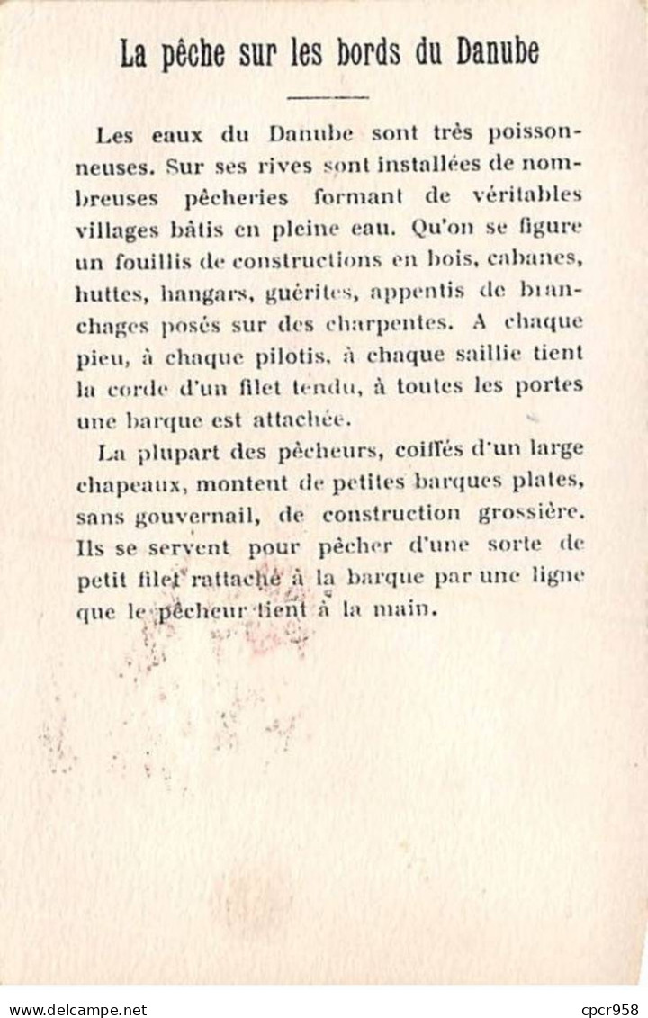 Chromos -COR11720 - La Pêche Sur Les Bords Du Danube - Bateaux  -  7x10cm Env. - Autres & Non Classés