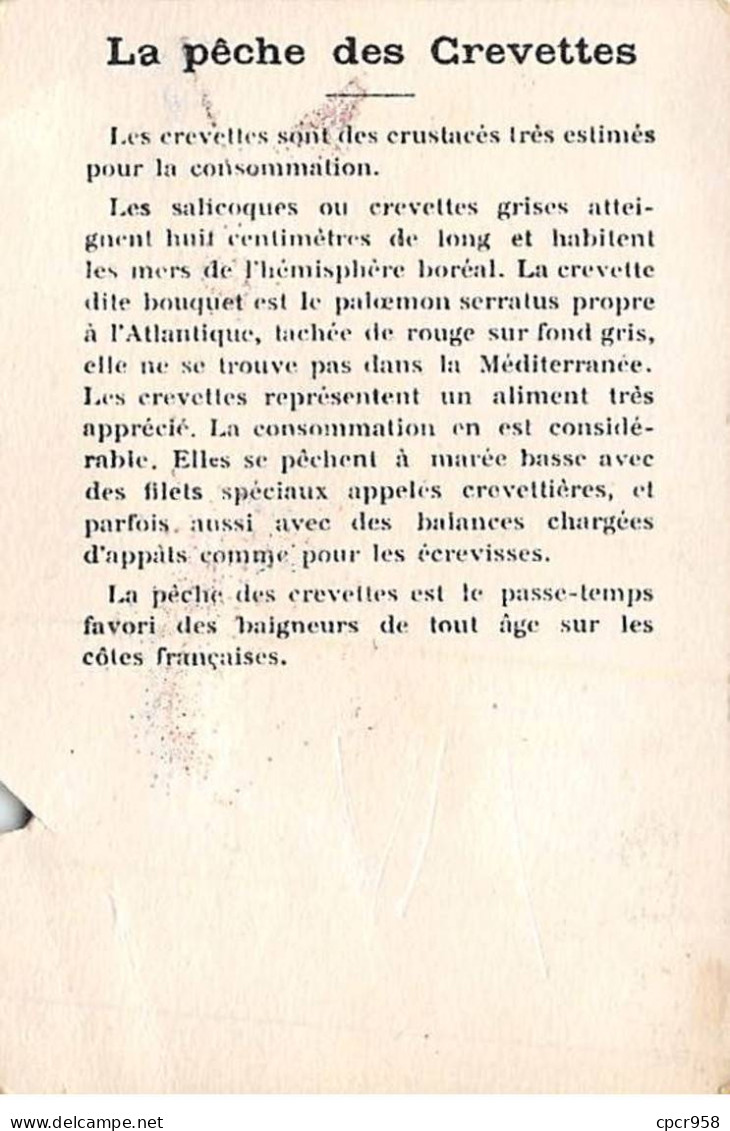 Chromos -COR11718 - La Pêche Des Crevettes - Normandie - En L'état  -  7x10cm Env. - Sonstige & Ohne Zuordnung