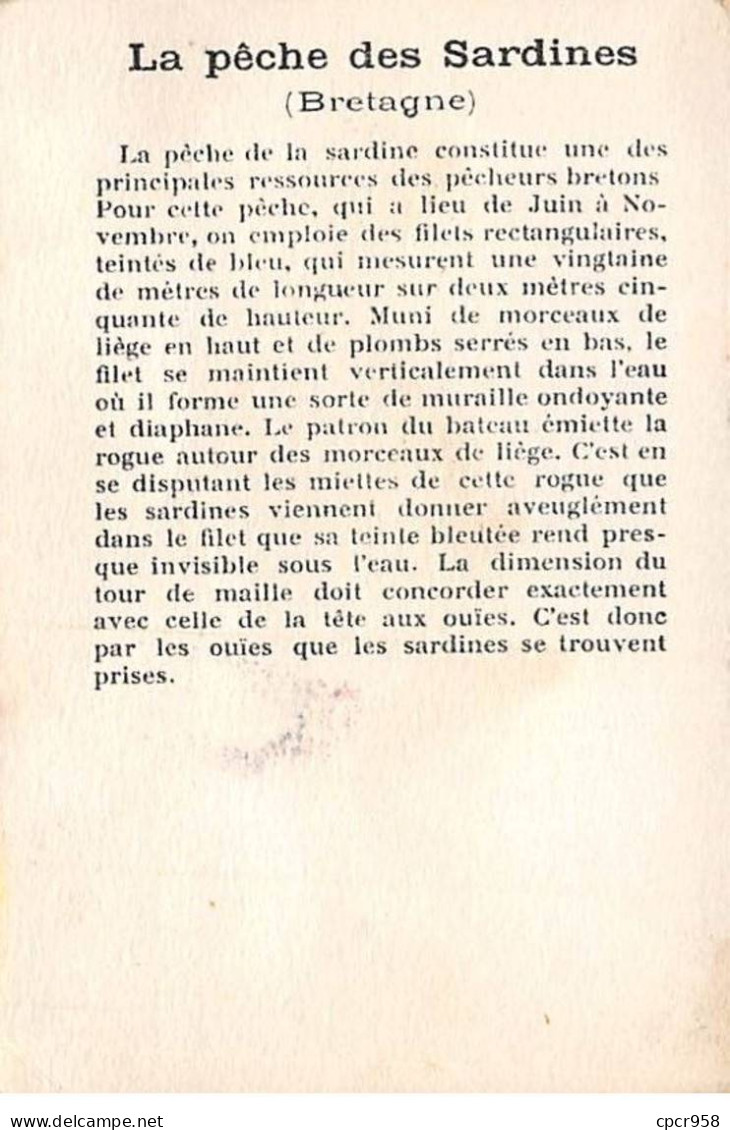 Chromos -COR11717 - La Pêche Des Sardines - Bretagne - Bateau  -  7x10cm Env. - Sonstige & Ohne Zuordnung