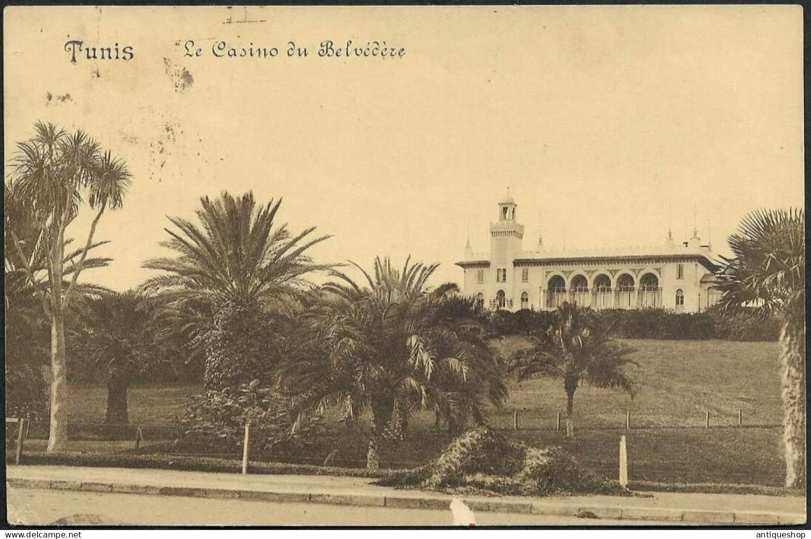 Tunisia-----Le Casino Du Belvedere-----old Postcard - Tunisie