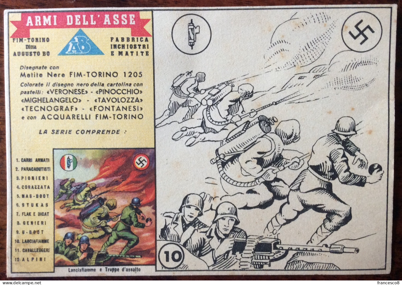 ARMI DELL'ASSE LANCIAFIAMME E TRUPPE D'ASSALTO / Fascismo - Guerre 1939-45