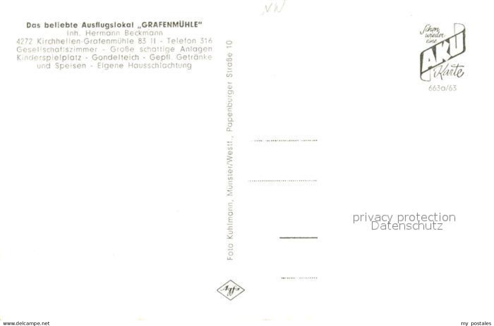 73651521 Kirchhellen Bottrop Ausflugslokal Grafenmuehle Schwanenteich Gaststube  - Bottrop