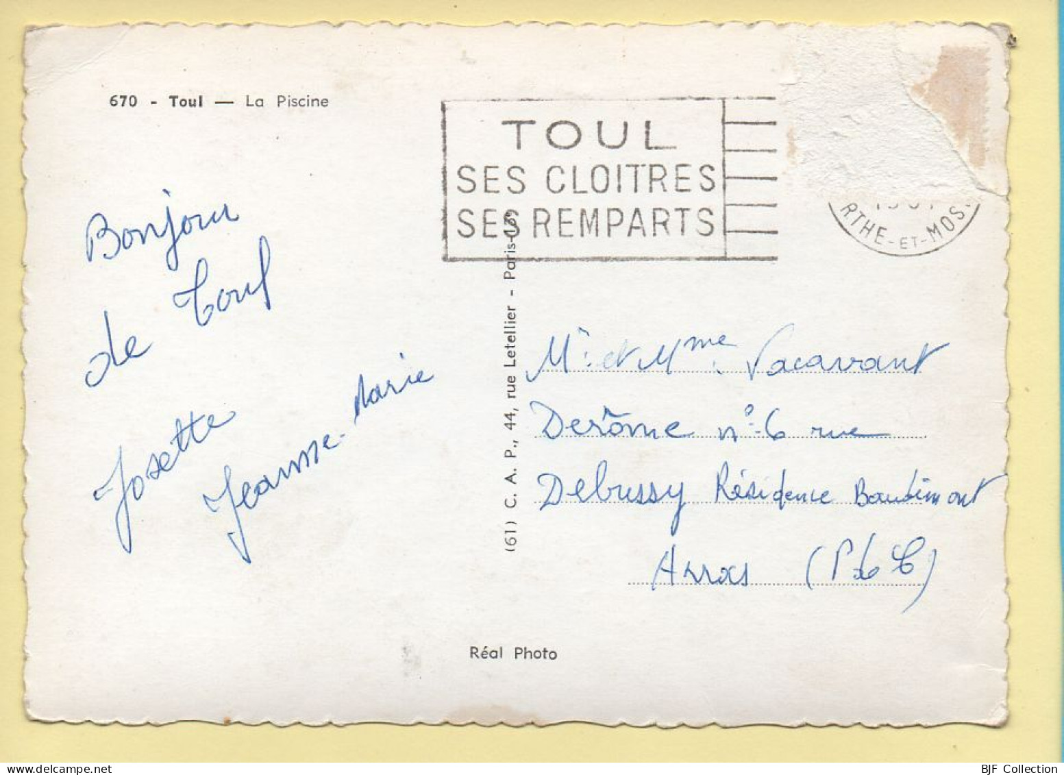 54. TOUL – La Piscine (animée) CPSM (voir Scan Recto/verso) - Toul