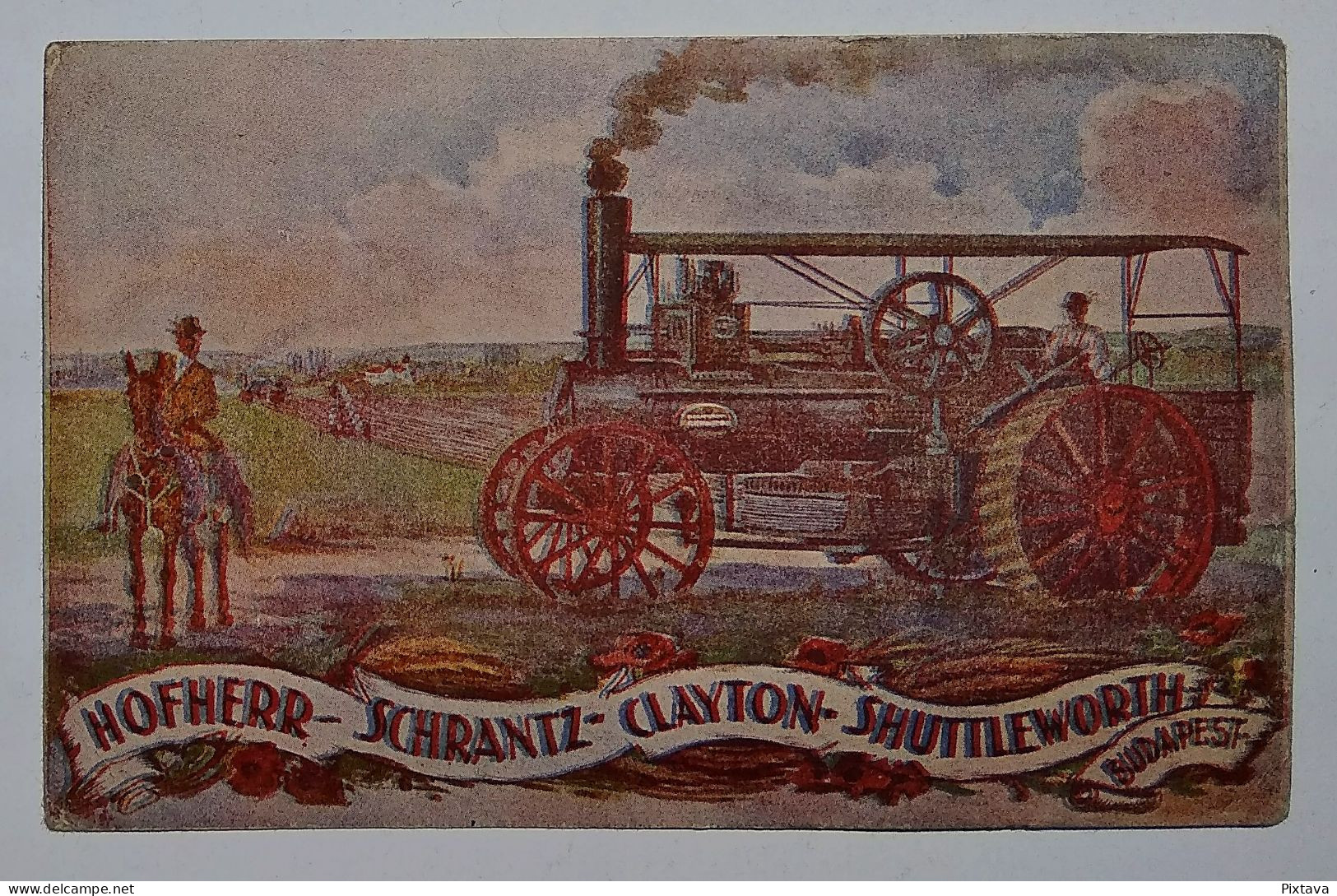 Steam Tractor Hofherr-Schrantz-Clayton-Shuttleworth Budapest - Advertising