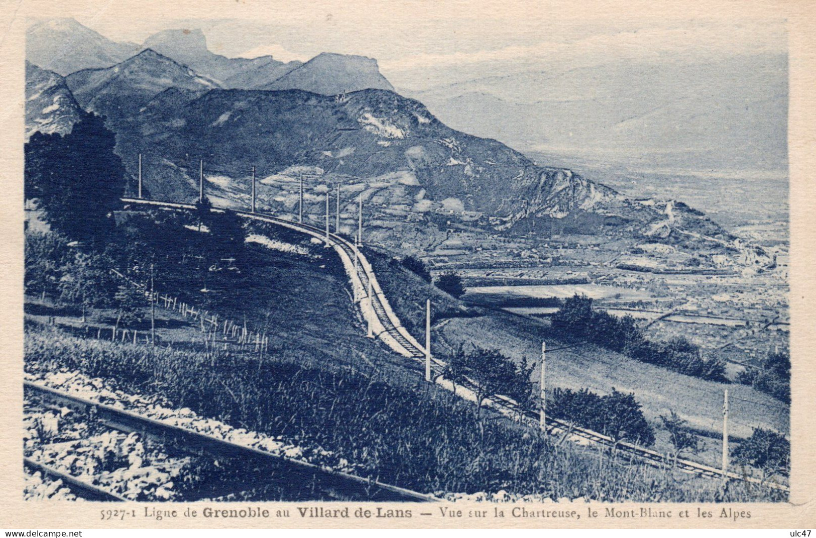 - 38 - Ligne De Grenoble Au Villard De Lans (Isère) - Vue Sur La Chartreuse, Le Mont-Blanc Et Les Alpes - Scan Verso - - Villard-de-Lans