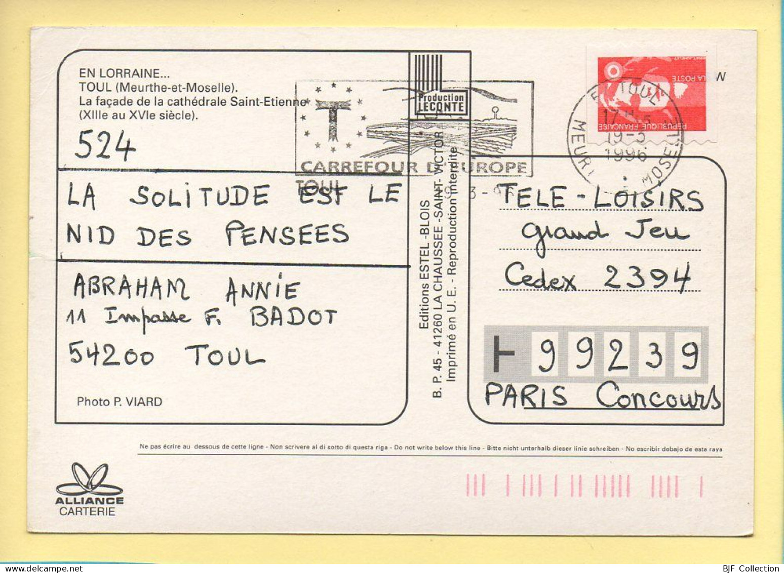 54. TOUL – La Façade De La Cathédrale Saint-Etienne (voir Scan Recto/verso) - Toul