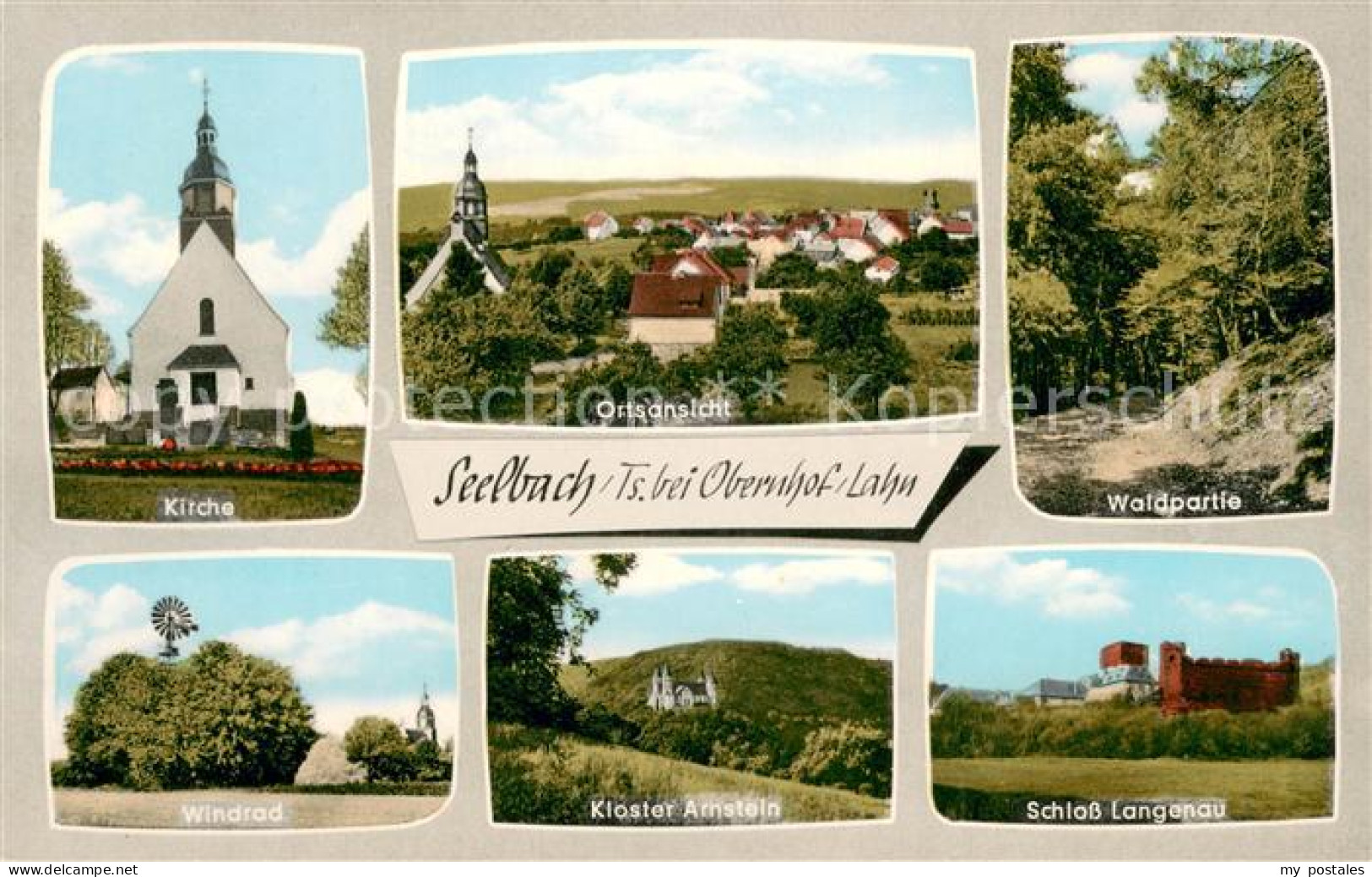 73651505 Seelbach Nassau Kirche Panorama Waldpartie Windrad Kloster Arnstein Sch - Other & Unclassified