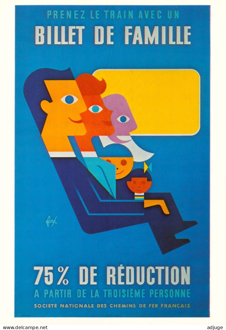 CPM- Illustrateur Affichiste FORÉ - Publicité SNCF _Billet De Famille_ 1958* TBE - Fore