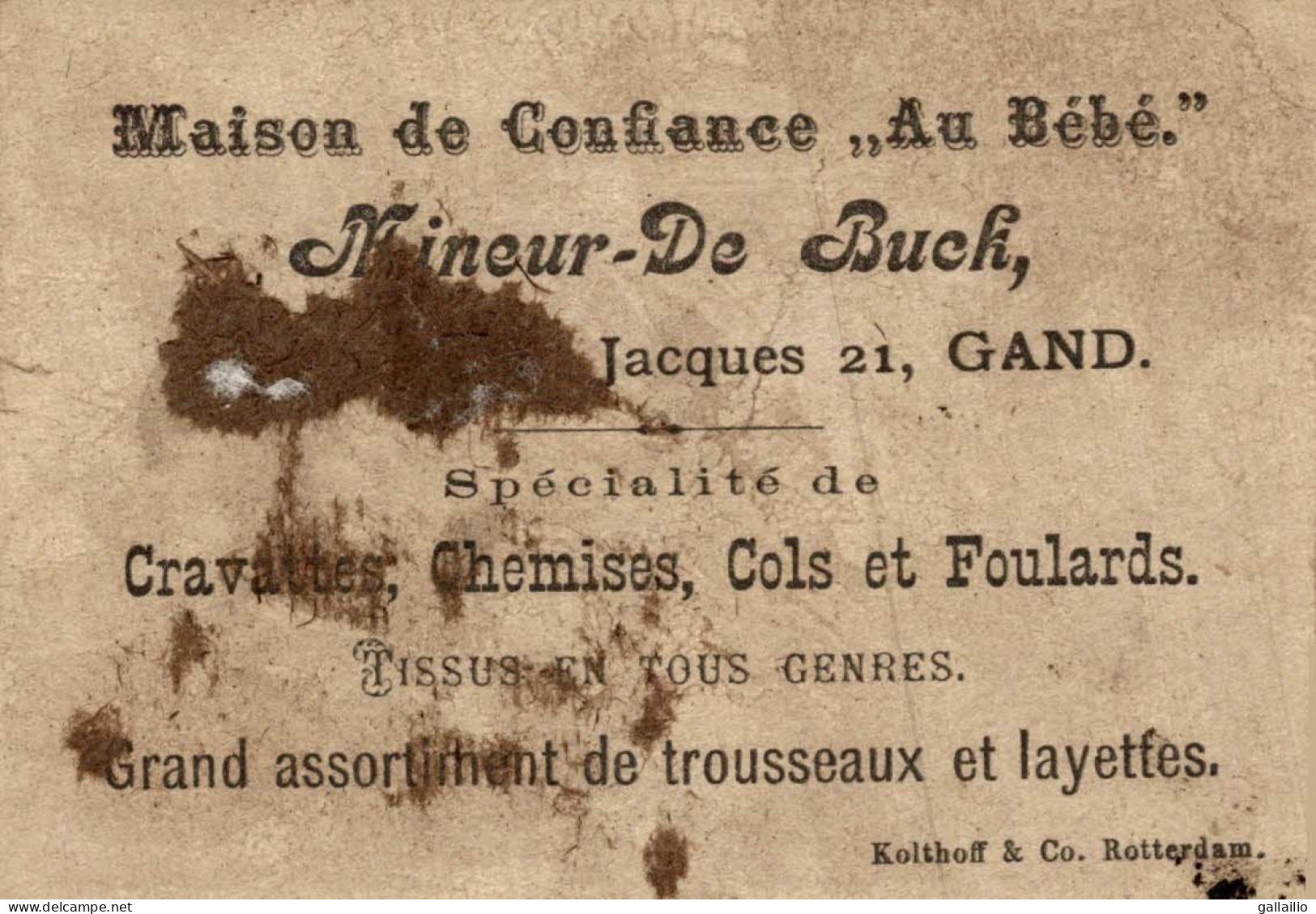 CHROMO AU BEBE MINEUR DE BUCH GAND LE CHASSEUR - Otros & Sin Clasificación