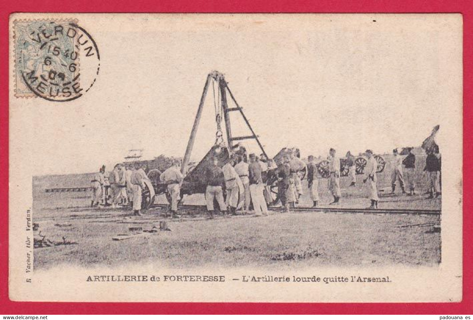 AE465   MILITARIA  ARTILLERIE  DE FORTERESSE L'ARTILLERIE LOURDE QUITTE ARSENAL EN 1905 - Manovre