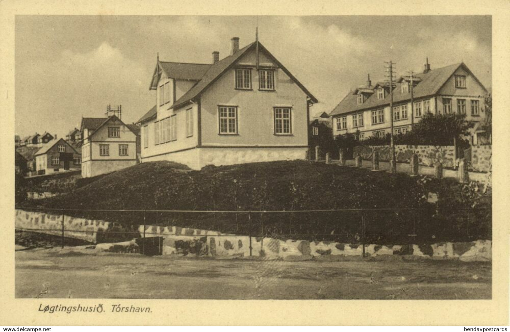 Denmark, Faroe Islands, TORSHAVN, Løgtingshusið, Parliament (1930s) Postcard - Islas Feroe