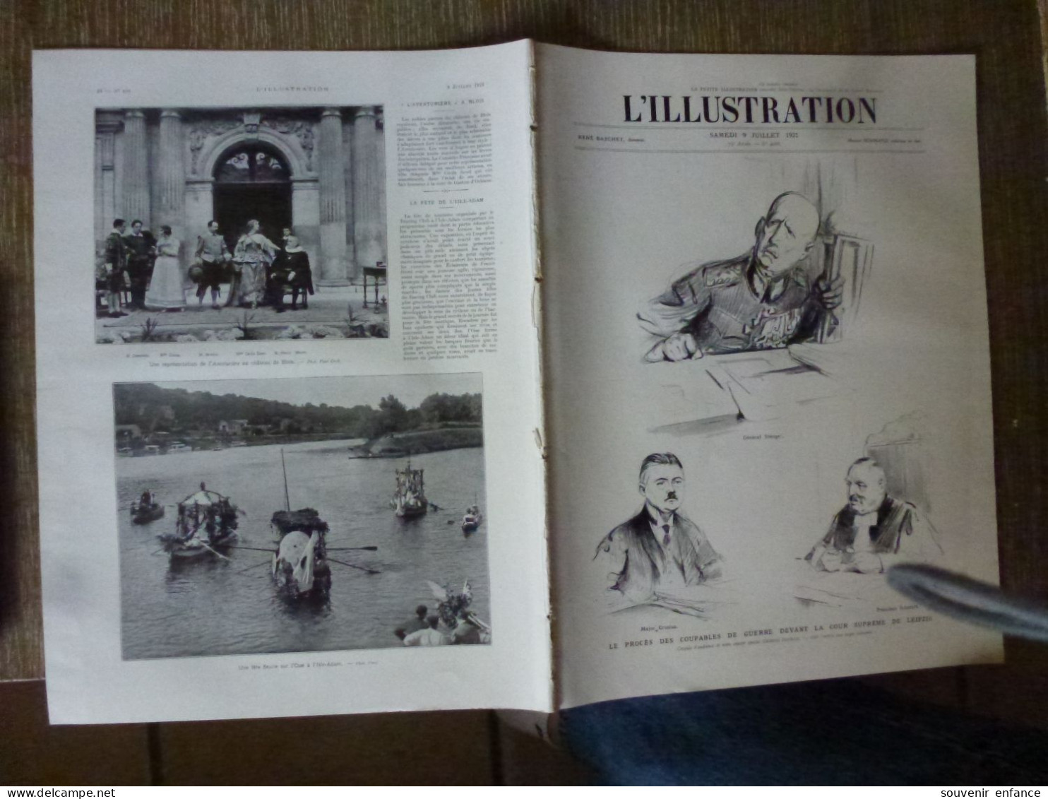 L'Illustration Juillet 1921 Cour Suprême De Leipzig Attentat Général Gouraud Millerand Comte Bonin Longare Fête Lautaret - L'Illustration
