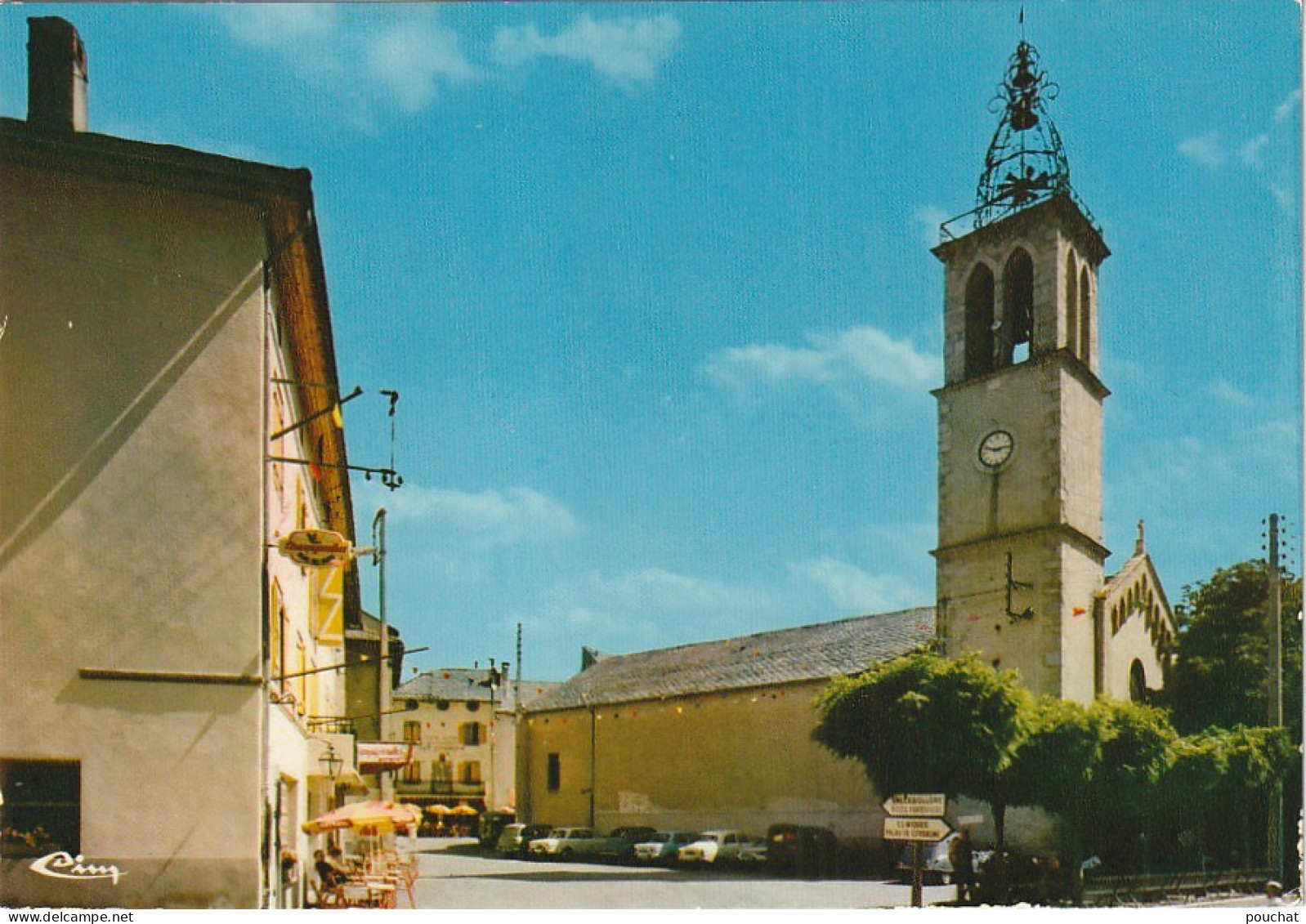 ZY 96-(66) OSSEJA - PLACE ST PIERRE - EGLISE - CAFE - 2 SCANS - Otros & Sin Clasificación