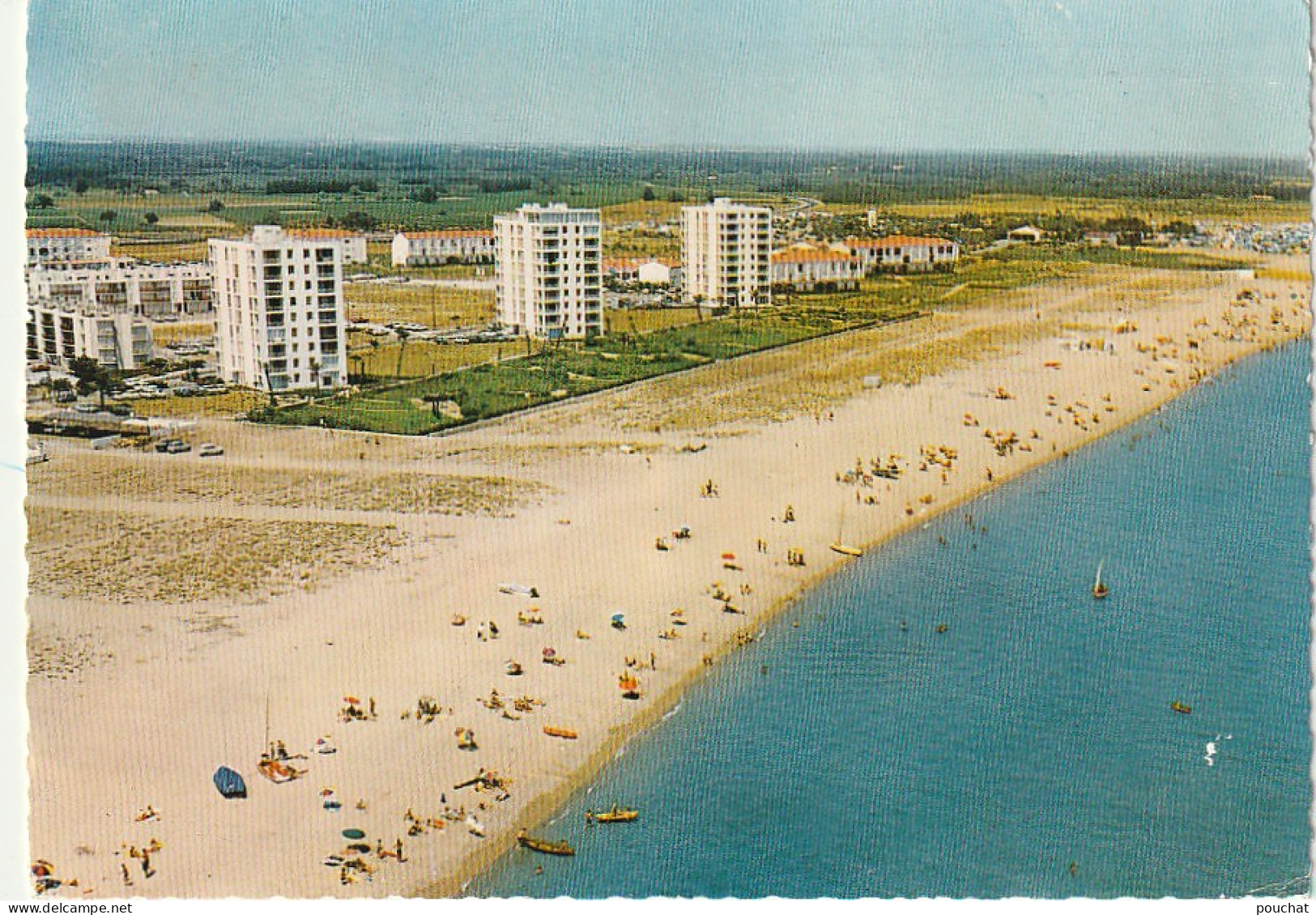 ZY 97-(66) ARGELES SUR MER - LA PLAGE , LES TOURS - VUE AERIENNE - 2 SCANS - Argeles Sur Mer