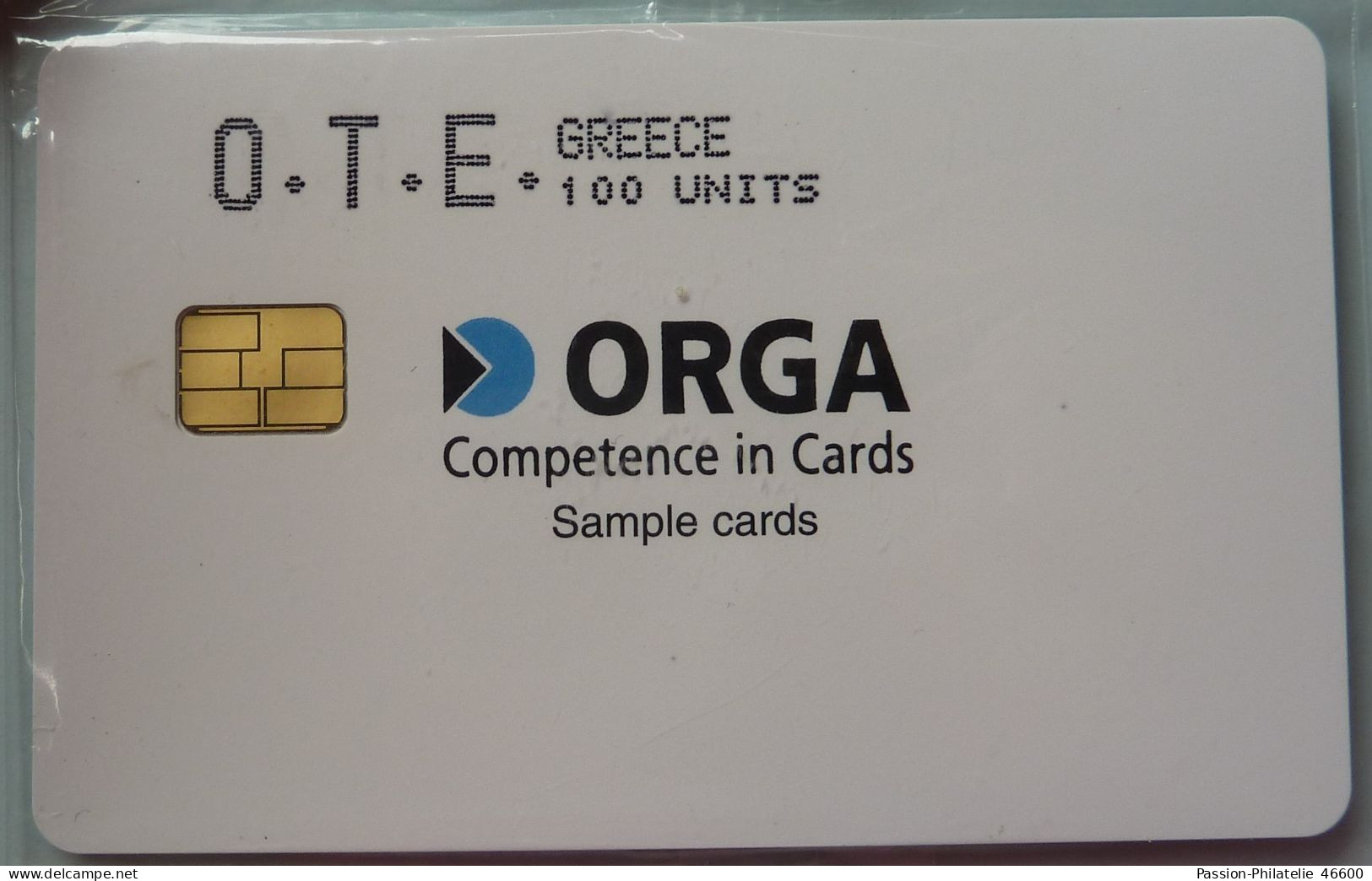 GREECE - Chip - ORGA TEST - Sample Cards - 100 Units - Mint Blister - Grèce