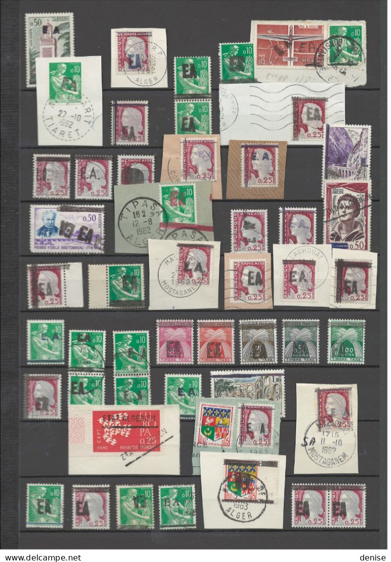 Algerie - SURCHARGES EA -   - DEPART 1 EURO - Lot De  Timbres ,fragments Et Plis - Collezioni & Lotti