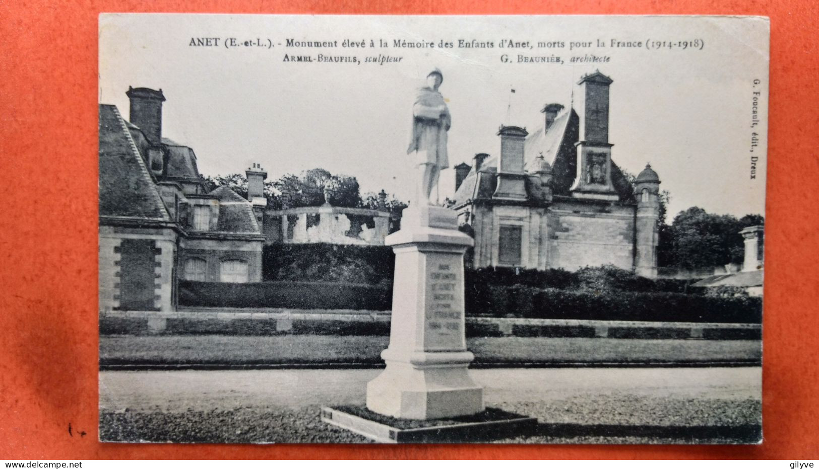 CPA (28) Anet. Monument élevé à La Mémoire Des Enfants D'Anet.  (7A.406) - Anet