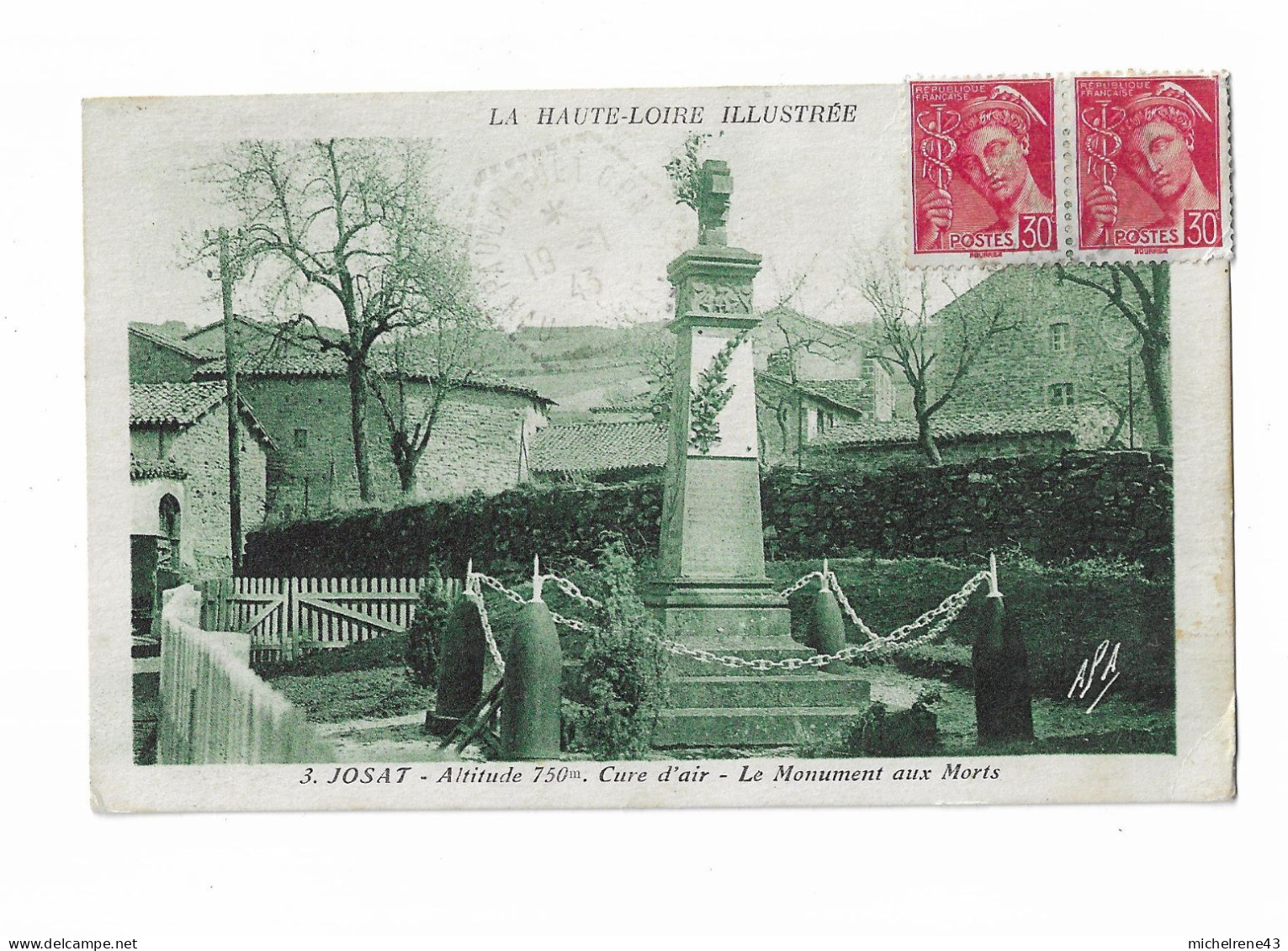 Haute Loire - JOSAT Prés Paulhaguet  - Monument Aux Morts - Kriegerdenkmal