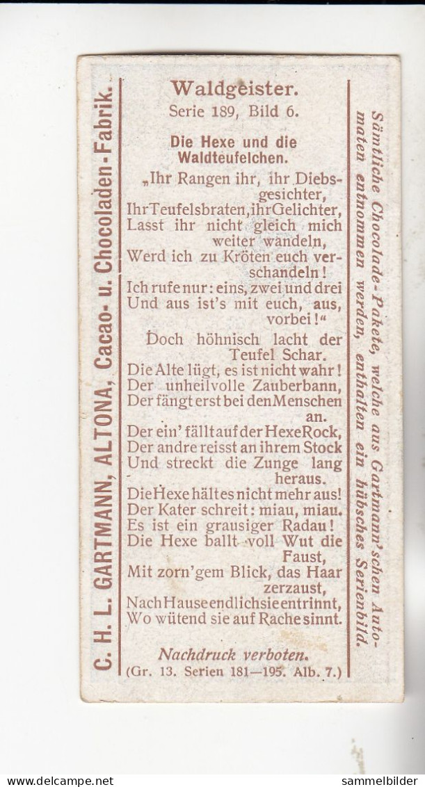 Gartmann Waldgeister Die Hexe Und Die Waldteufelchen  Serie 189 #6 Von 1907 - Otros & Sin Clasificación