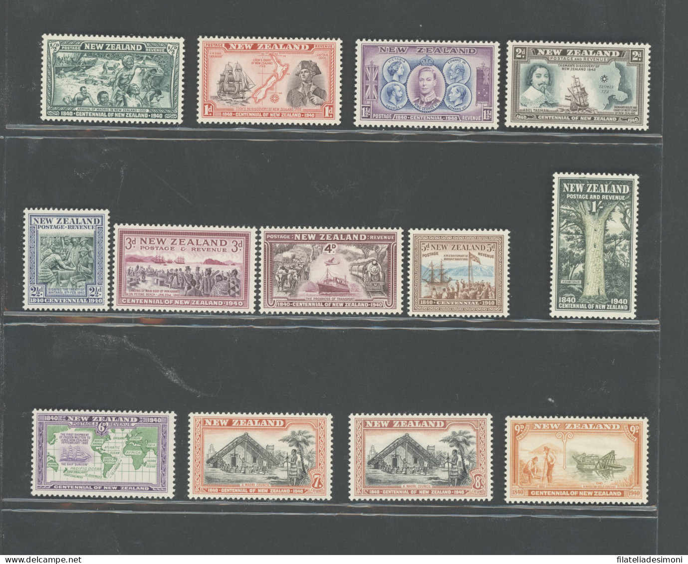 1940 NEW ZEALAND - Stanley Gibbons N. 613-25 - 13 Valori - MNH** - Andere & Zonder Classificatie