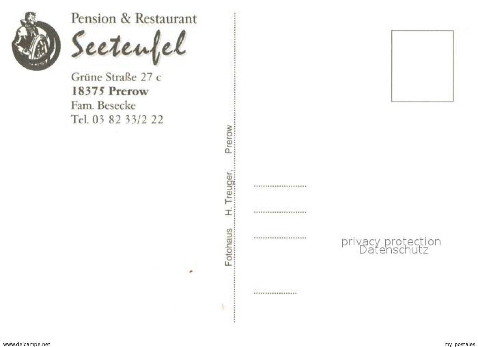 73651360 Prerow Ostseebad Pension Restaurant Seeteufel Garten Gastraum Leuchttur - Otros & Sin Clasificación