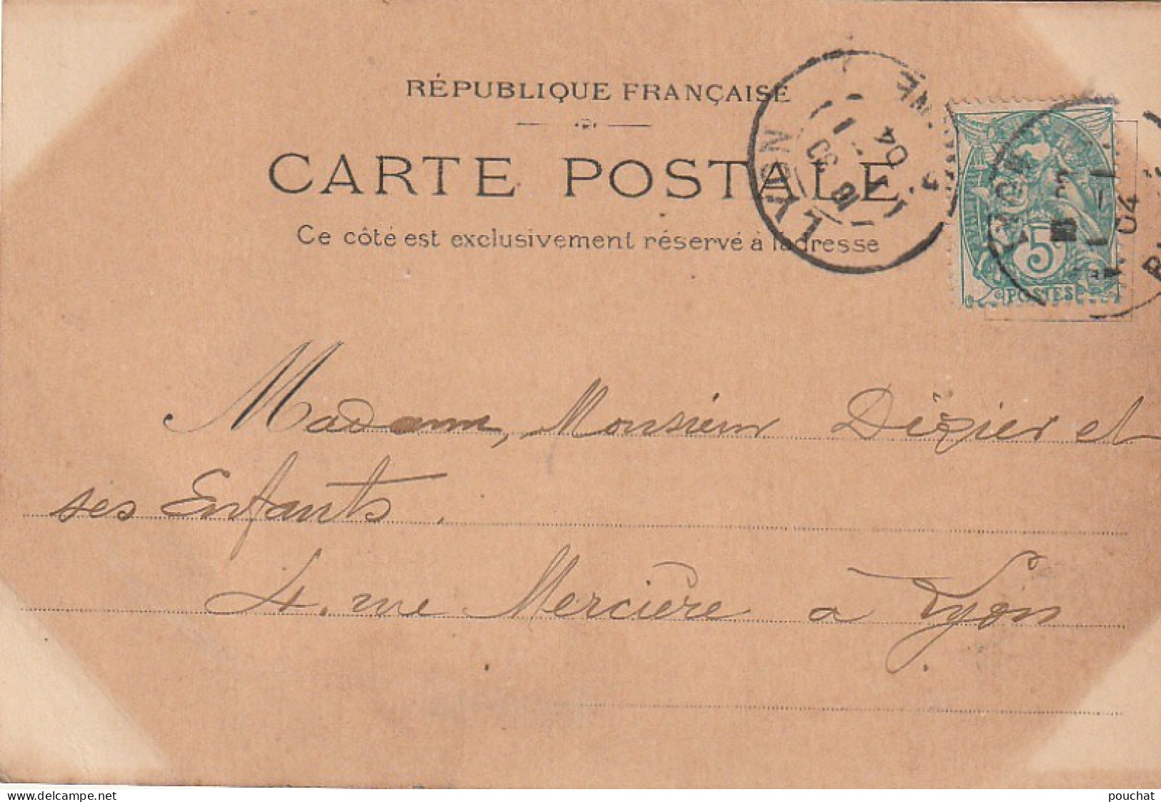 ZY 101-(69) BONNE ANNEE ( CORRESPONDANCE LYON 01/01/1904 ) - POILU AVEC BARDA - ILLUSTRATEUR - 2 SCANS - Other & Unclassified