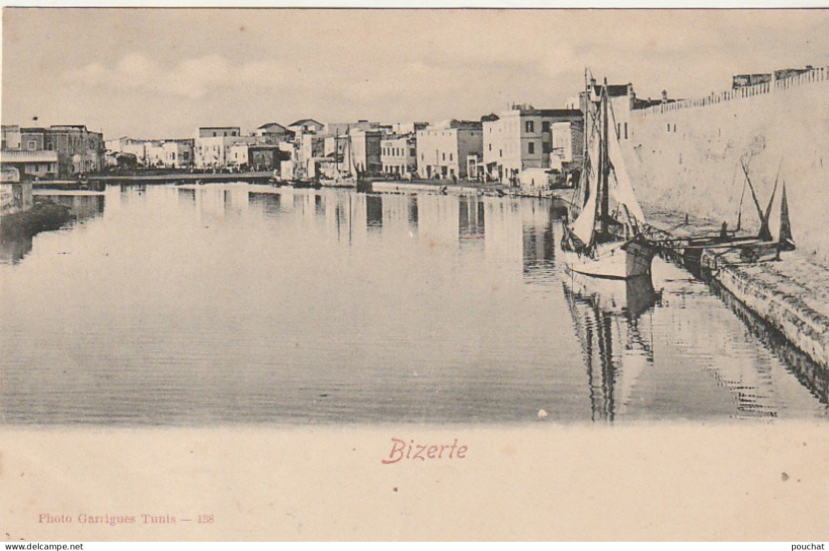 ZY 103- BIZERTE  ( TUNISIE ) - VUE DU VIEUX PORT -  PHOTO GARRIGUES , TUNIS ( N° 138 )- 2 SCANS - Tunisie