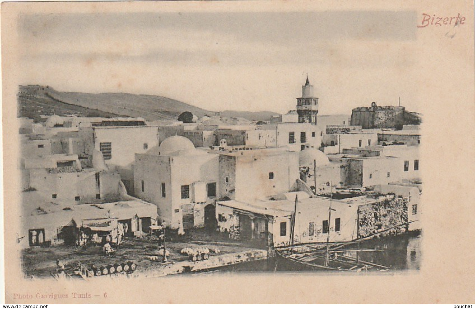 ZY 103- BIZERTE  ( TUNISIE ) - QUARTIER DU VIEUX PORT -  PHOTO GARRIGUES , TUNIS ( N° 6 )- 2 SCANS - Tunisia