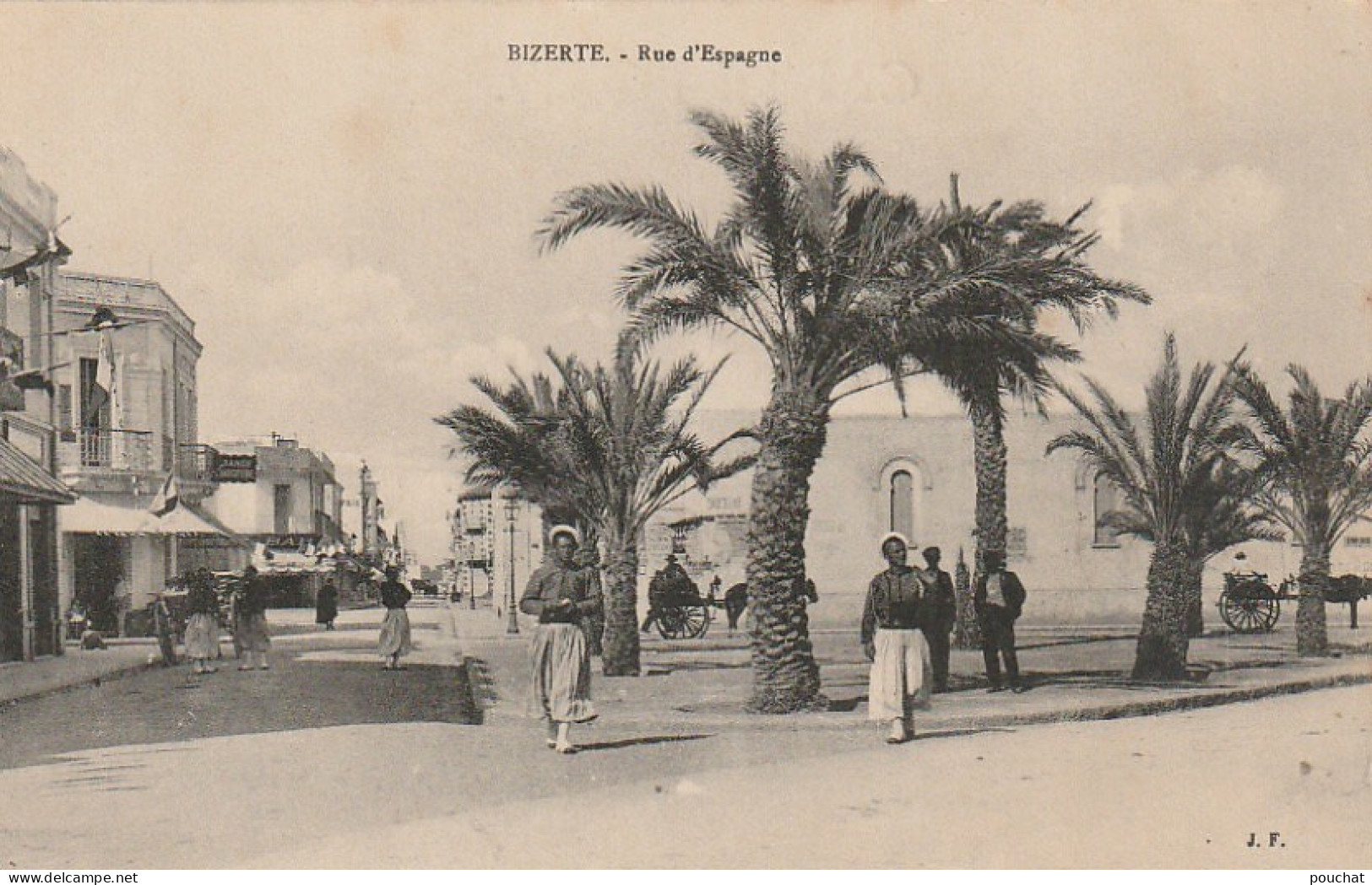 ZY 103- BIZERTE ( TUNISIE ) - RUE D' ESPAGNE - ANIMATION - 2 SCANS - Tunisie
