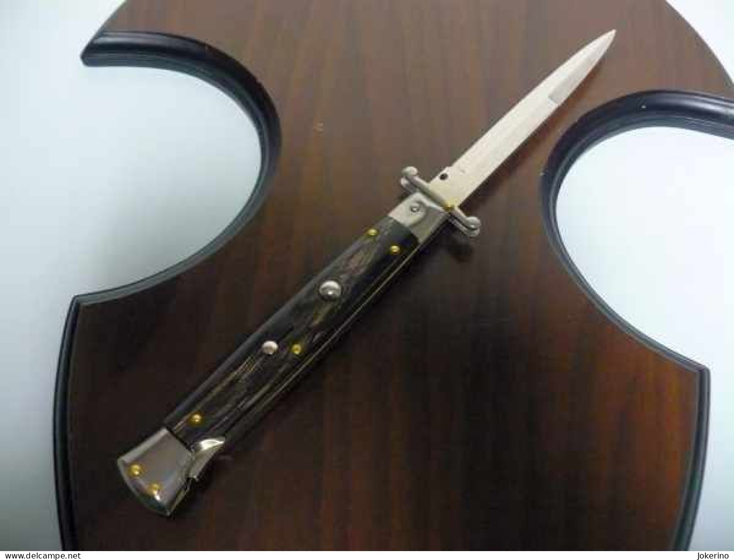 SWINGUARD-Frank Beltrame -italian Stiletto- 28cm - Impugnatura Di Corno Di Bufalo - Modello FB 550/58B - 9 - Armas Blancas