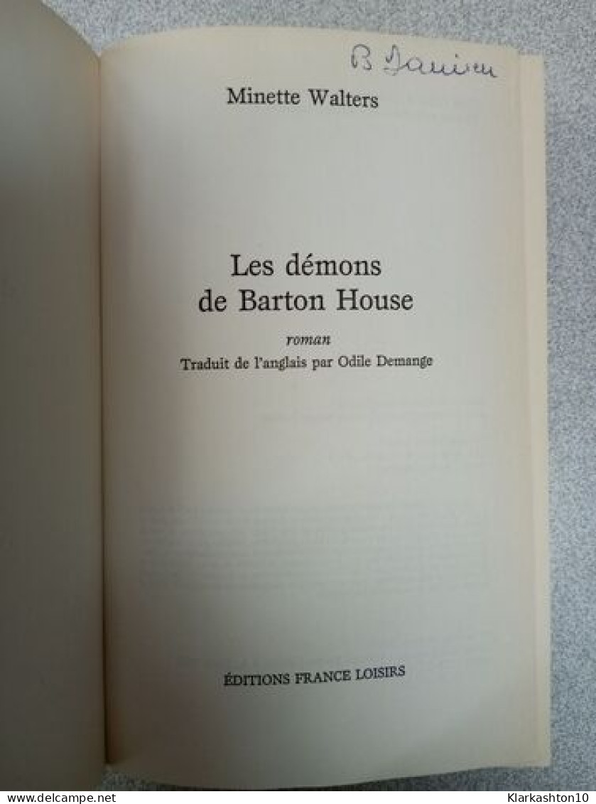 Les Démons De Barton House - Other & Unclassified