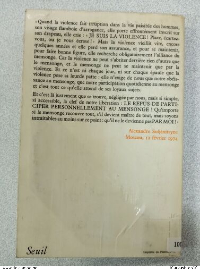 Lettre Aux Dirigeants De L'union Soviétique Et Autres Textes - Other & Unclassified