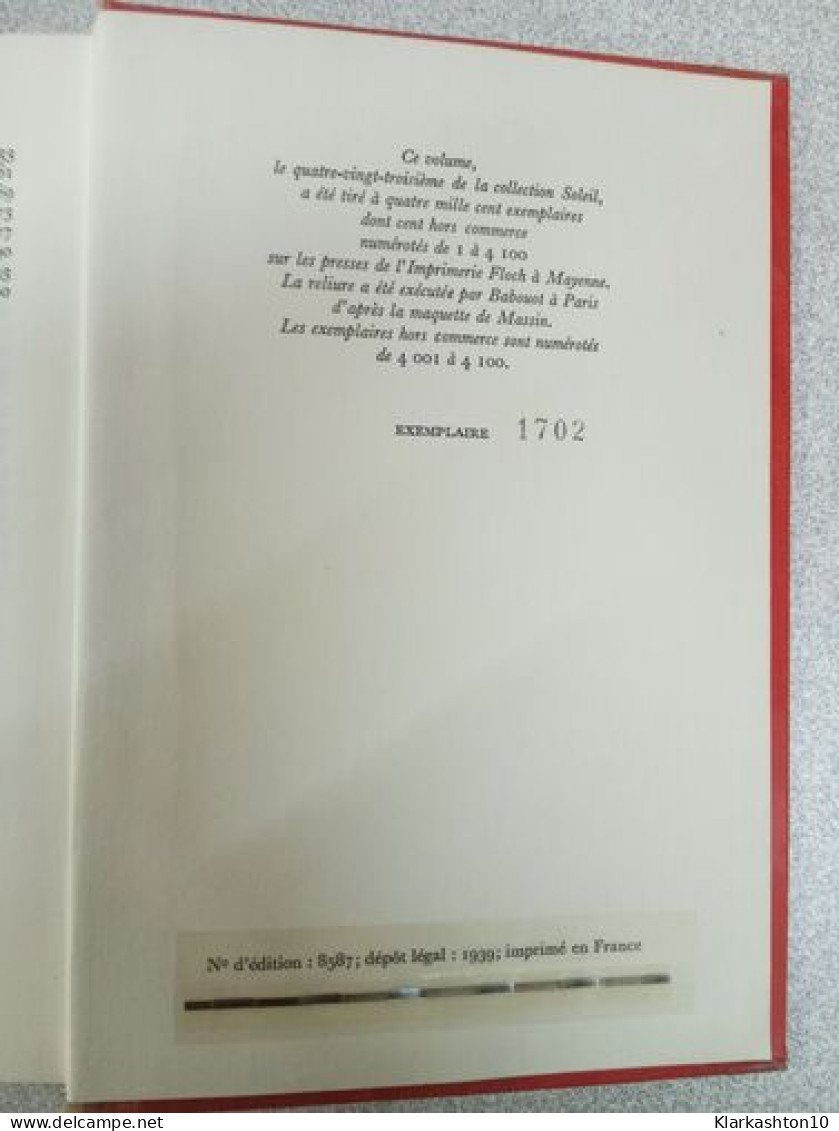 Tableau De La Littérature Française - Other & Unclassified